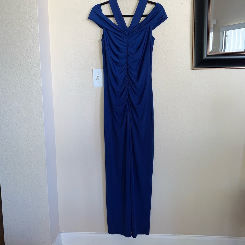 Venus Ruched Off Shoulder Gown